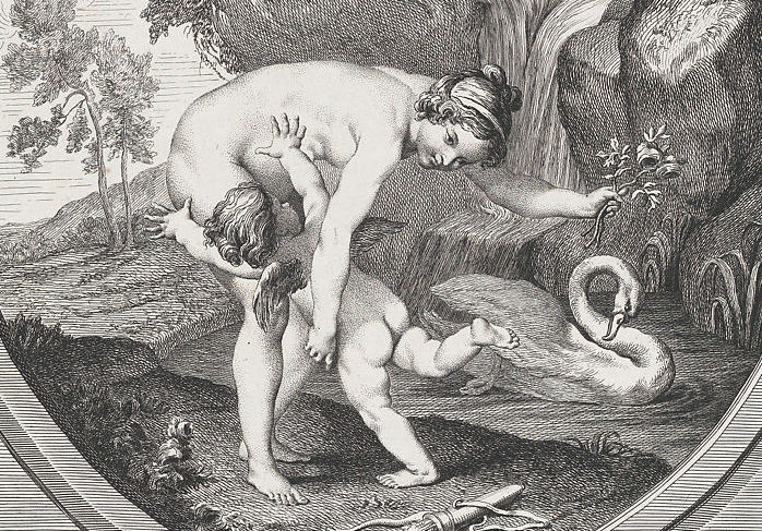 Venus Catching Love or Venus Flogging Love by  Anne Claude Philippe de Tubières